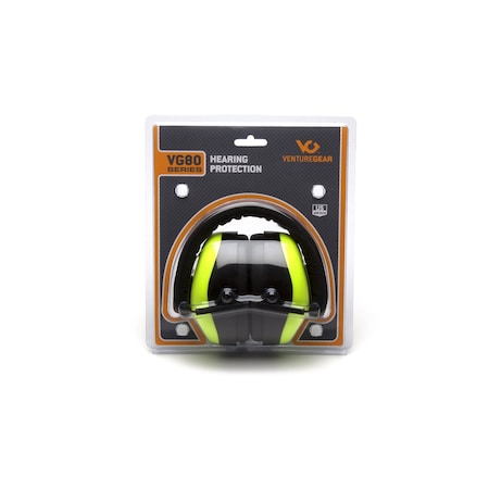 Pyramex Venture Gear - Earmuff - Hi-Vis Lime 8031 EARMUFF CLAMSHELL VGPM8031C